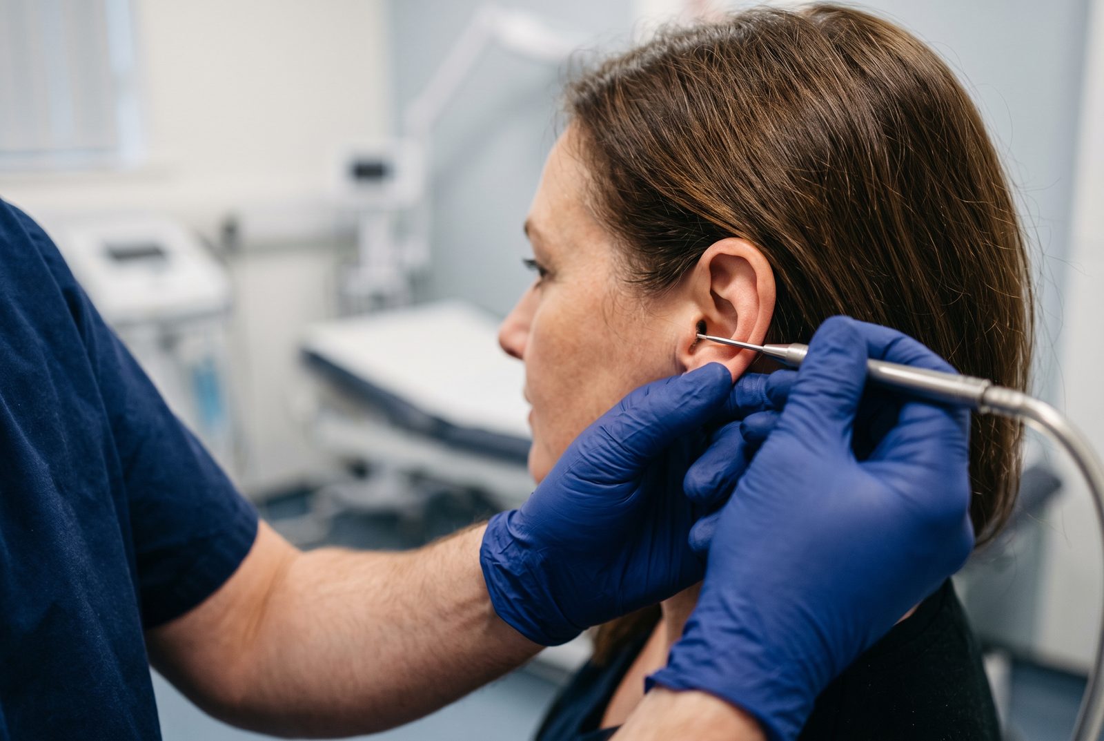 Microsuction ear wax removal under direct vision